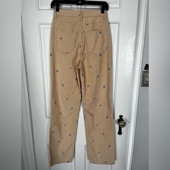Pacsun Micro Embroidered Mushroom Boyfriend Corduroy Jeans Women's Size 26 - Picture 5 of 7